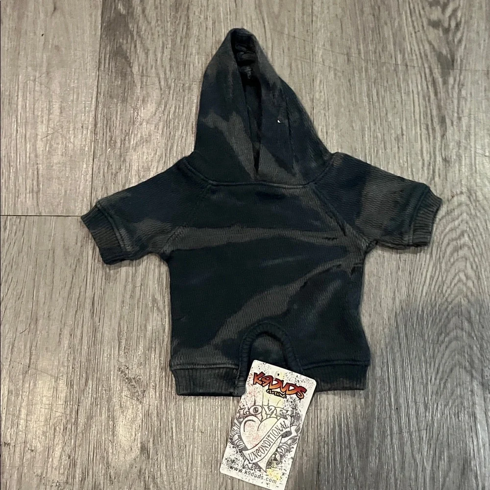Dog Black Hoodie with Guitar Design
